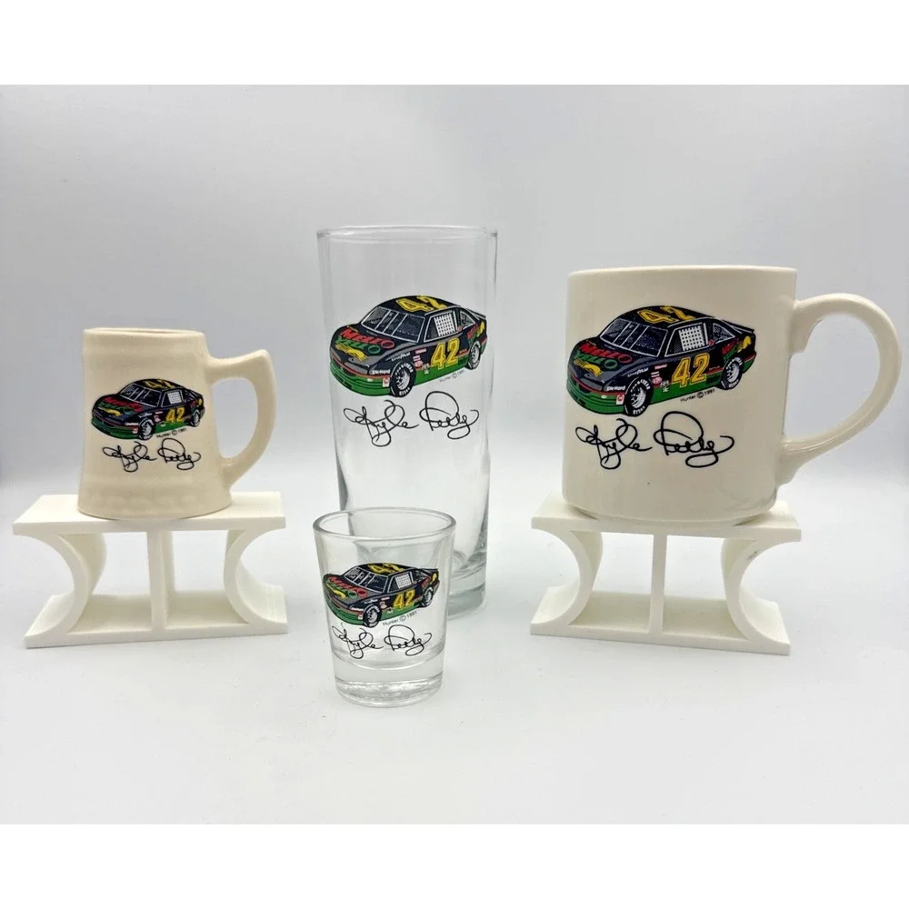 Kyle Petty Racing #42 Mellow Yellow Glassware Collection By‎ Hunter 1991 Vintage